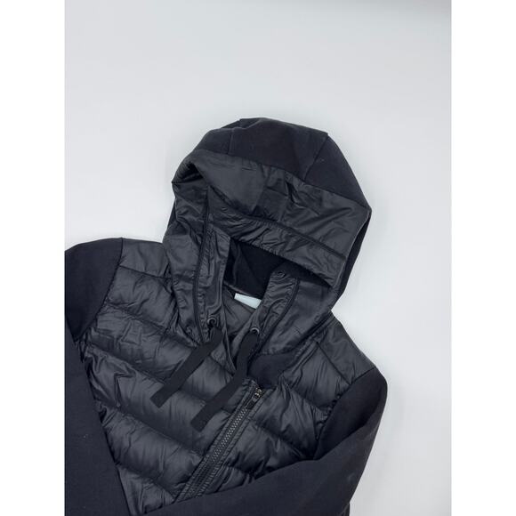 Athleta Jackets & Blazers - Athleta Insulated Black Hooded Jacket Medium